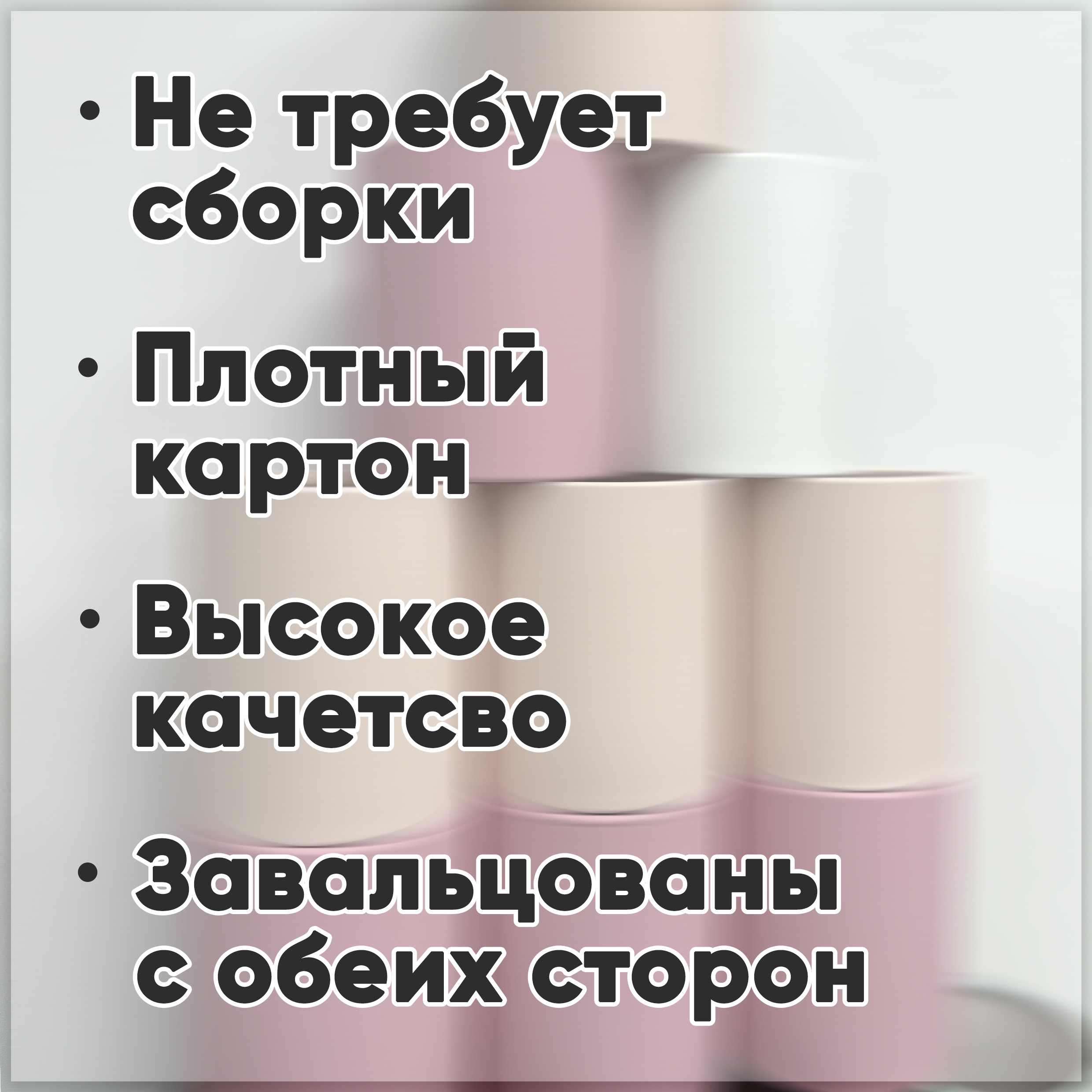Набор шляпных коробок без крышки 3 в 1,светло-голубой.